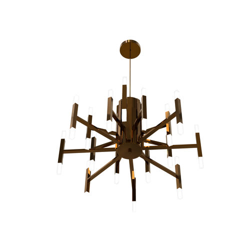 Lustre contemporain - AMLETO - OPERA OP5 - GSC LIGHTING - en laiton poli / fait main / sur mesure