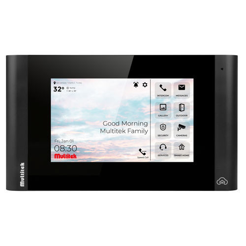 Visiophone noir - VIP74 - Multitek Electronics - gris / résidentiel / en saillie
