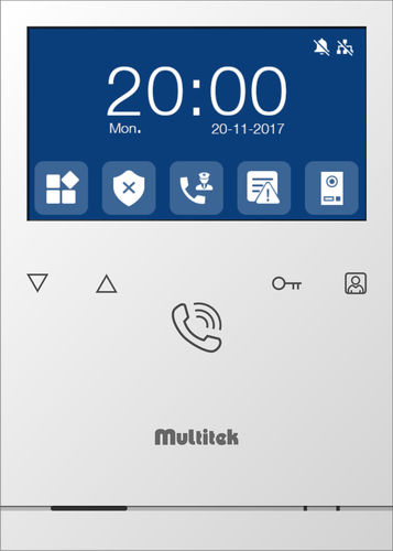 Visiophone blanc - LIM-43 - Multitek Electronics - noir / résidentiel / encastrable
