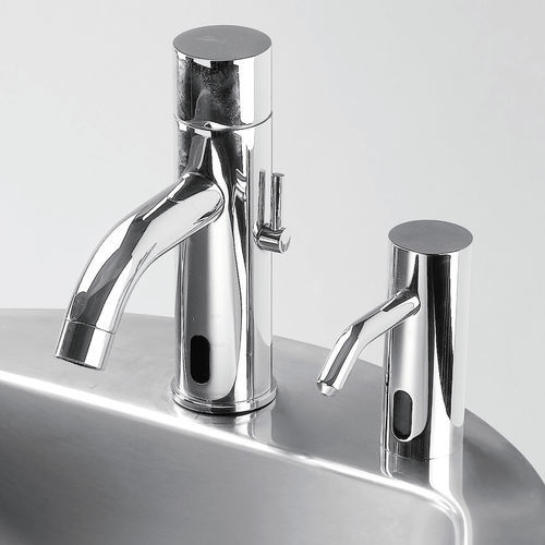Distributeur de savon professionnel - EXTREME - SUPRATECH - sur plan / en laiton chromé / électronique