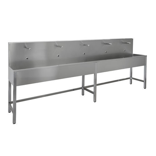 Lave-mains sur pied - LMP-05 series - SUPRATECH - rectangulaire / en inox / pour sanitaire public