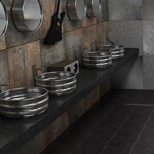 Vasque à poser - KEG - SUPRATECH - en inox / ronde / sans trou
