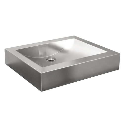 Vasque à poser - L-048-S series - SUPRATECH - en inox / rectangulaire / trous sur demande