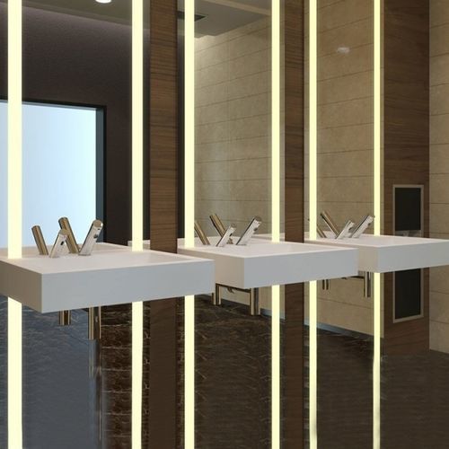 Distributeur de savon professionnel - AKWA - SUPRATECH - sur plan / en laiton chromé / électronique