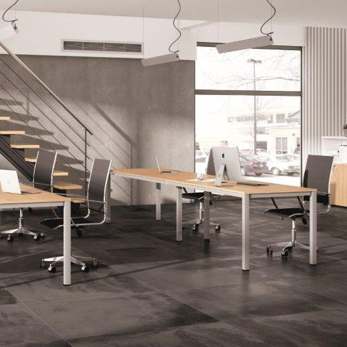 Bureau pour open space - HERMES - EMOBOK - contemporain / en aluminium / en mélaminé
