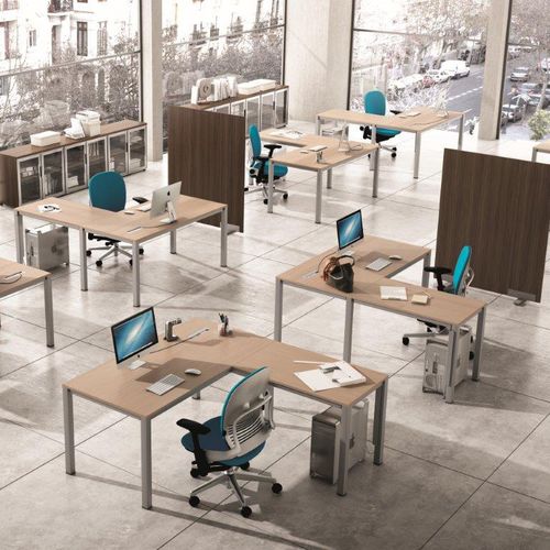 Séparateur de bureau au sol - HERMES - EMOBOK - sur bureau / en aluminium