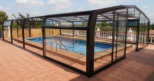 Abri de piscine haut - Itálica  - COVERTTO - fixe / en verre / en polycarbonate