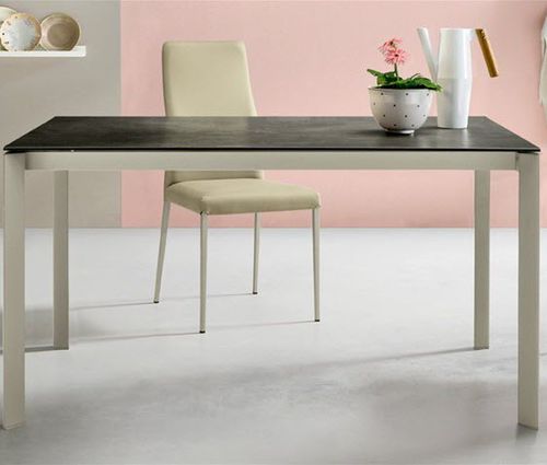 Table à manger contemporaine - KLASS - Castellani.it srl - en bois laqué / en cristal / en aluminium