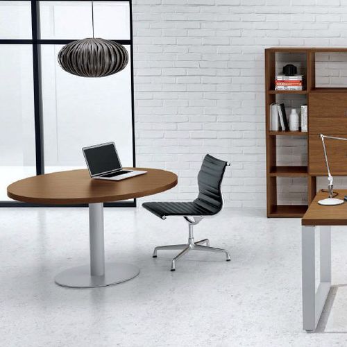 Table de réunion contemporaine - ARCHIMEDE : 5012D1201 - Castellani.it srl - en métal / en mélaminé / ronde