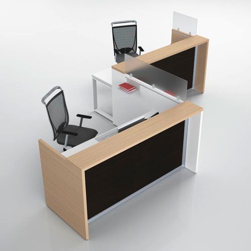 Banque d'accueil d'angle - EOS_3 - Castellani.it srl - en bois / en métal / en mélaminé