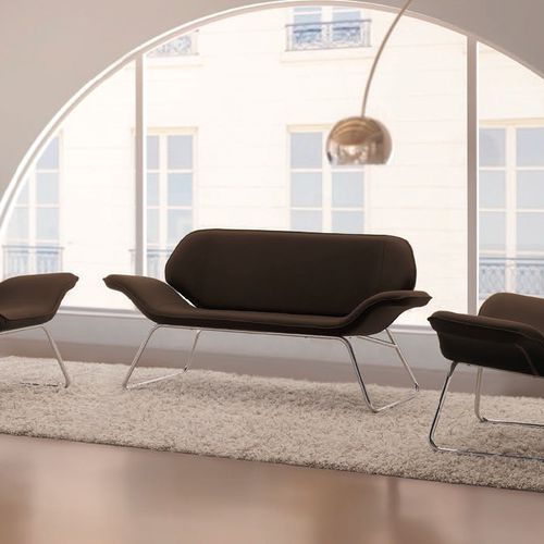 Canapé contemporain - VOLO_O&G - Castellani.it srl - en tissu / en cuir / avec piètement en métal