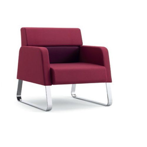 Fauteuil visiteur contemporain - MYWAY2_O&G - Castellani.it srl - en cuir / en tissu / en métal