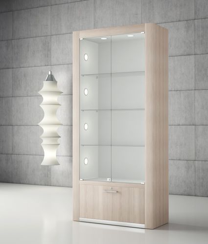 Vitrine contemporaine - Q/80_BF - Castellani.it srl - sur piétement / en verre / en bois