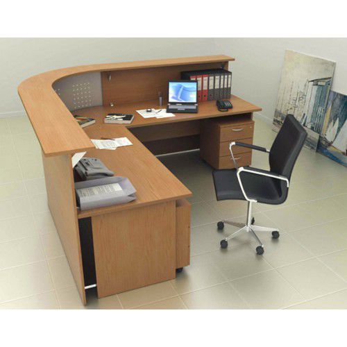 Banque d'accueil modulable - rec_presto_B - Castellani.it srl - en arc de cercle / en bois