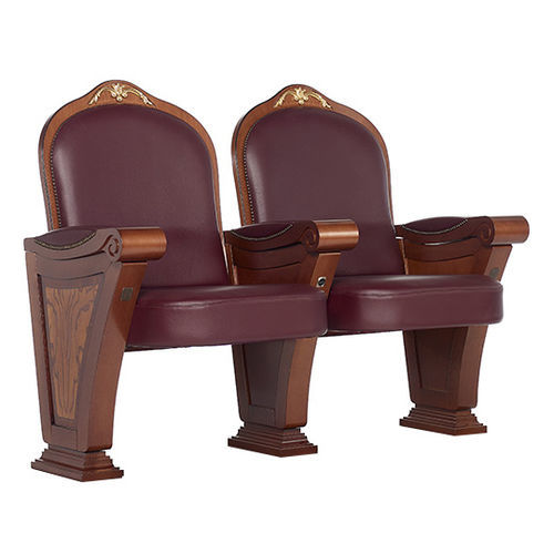Fauteuil d'auditorium classique - HEREMA - Cinearredo Italia - en cuir / en bois / avec port USB