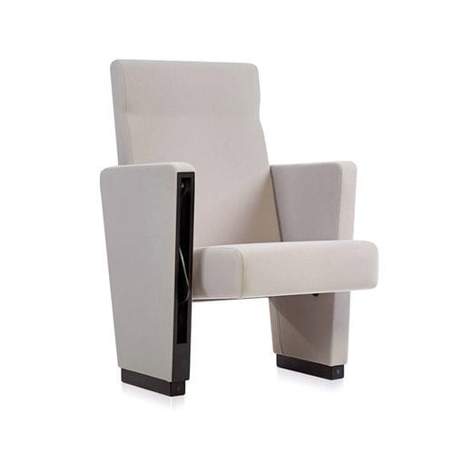 Fauteuil d'auditorium contemporain - OPERA - Cinearredo Italia - en cuir / en contreplaqué / pliant