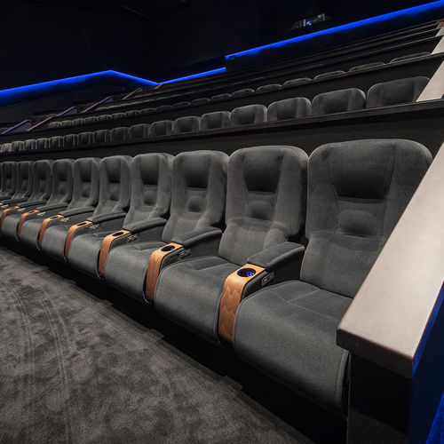 Fauteuil de cinéma en tissu - ARCADIA - Cinearredo Italia - en bois / Home Cinéma / noir