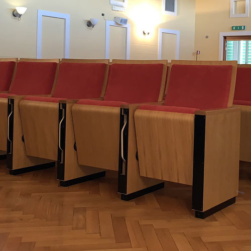 Fauteuil d'auditorium contemporain - TOURNÈE - Cinearredo Italia - en tissu / en contreplaqué / pliant