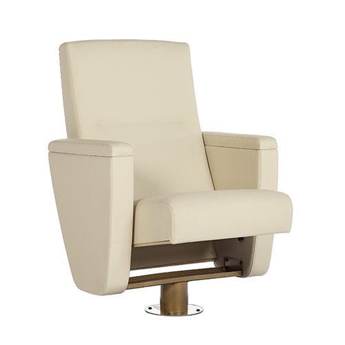 Fauteuil d'auditorium contemporain - ARMENIA - Cinearredo Italia - en cuir / en bois / pliant