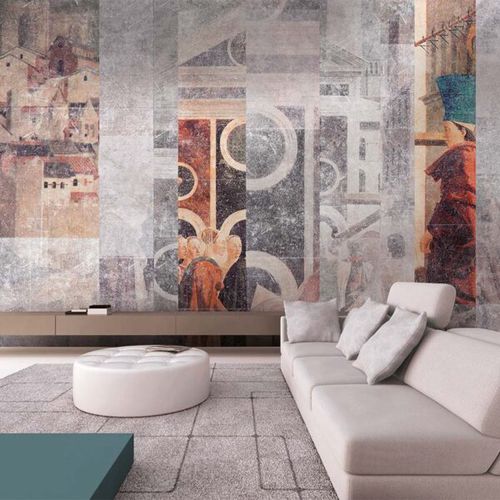 Papier peint contemporain - PIERO DELLA FRANCESCA - Skinwall - en tissu / en vinyle / motif urbain