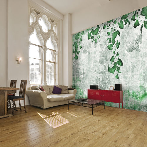 Papier peint contemporain - GROWING IVY - Skinwall - en tissu / en vinyle / à motif nature