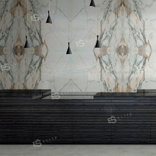 Carrelage en marbre - INTERIORS : CUCINA PAONAZZO - Elite Stone - d'intérieur / mural / rectangulaire