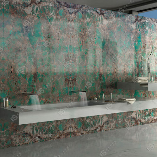 Carrelage en pierre - INTERIORS : BAGNO AMAZZONITE - Elite Stone - d'intérieur / mural / rectangulaire