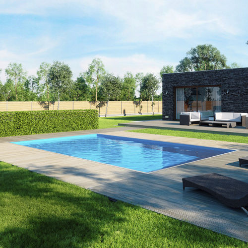 Piscine avec skimmer - QBIG BENEFIT - ALBIXON a.s. - coque / d'intérieur / enterrée