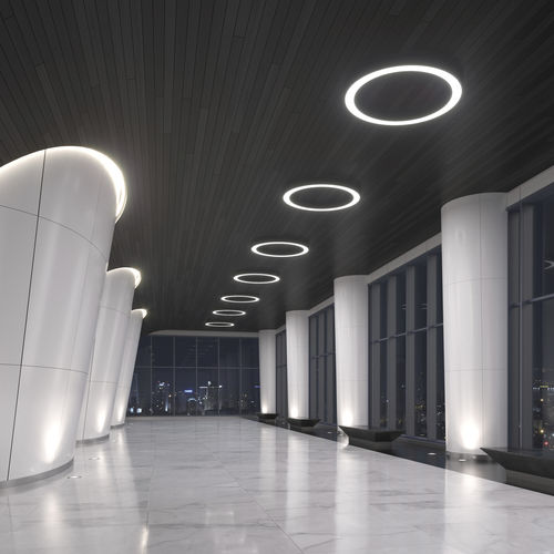Plafonnier contemporain - DONUT SLIM - LIRALIGHTING - rond / en aluminium / à LED