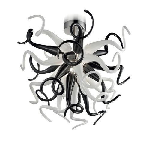 Lustre contemporain - Medusa - Murano Lux - en verre de Murano / en métal chromé / 1 ampoule