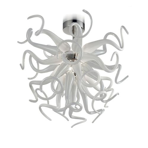 Lustre contemporain - Medusa - Murano Lux - en verre soufflé / en verre de Murano / en métal chromé