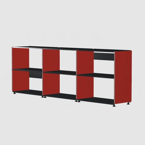 Étagère modulable - PLUSMINUS 2 X 3 - Faust Linoleum - contemporaine / en MDF / en tôle d'acier