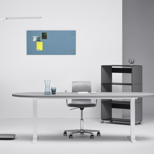 Étagère modulable - PLUSMINUS 3 X 1 - Faust Linoleum - à roulettes / contemporaine / en MDF