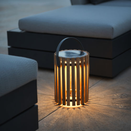 Lampe de table - STAR Lamp Small - Solpuri - en teck / contemporaine / rechargeable