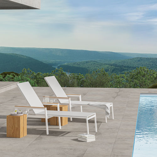 Bain de soleil contemporain - SPA - Solpuri - en teck / en aluminium / professionnel