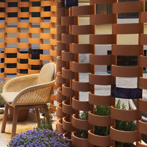 Claustra en céramique - GARBET - CERAMICA FERRES - de jardin / courbée