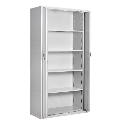 Armoire de classement haute - KING - Sara - stratifiée / en métal / avec porte battante