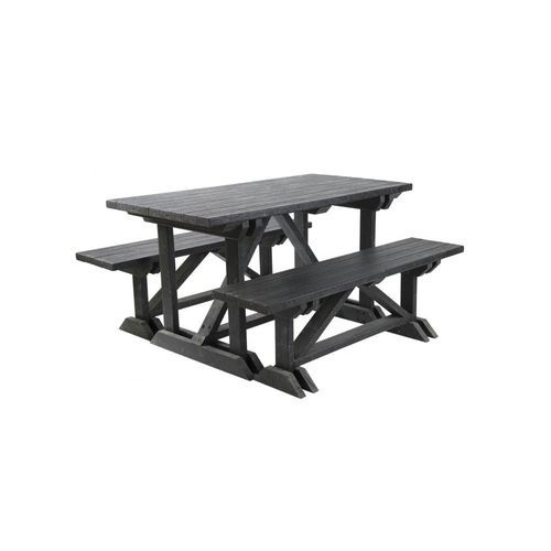 Table de pique-nique contemporaine - Jardim - Extruplas - en plastique recyclé / avec piètement en plastique / avec piètement en matières recyclées