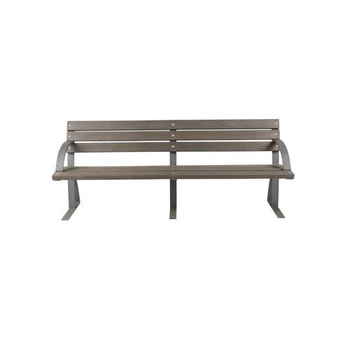 Banc public contemporain - Beira Alta - Extruplas - en plastique recyclé / avec dossier / avec accoudoirs