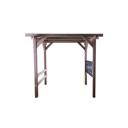Pergola autoportée - Extruplas - en plastique recyclé / couverture en PVC / résistante au vent