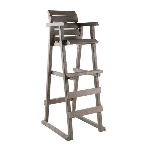 Chaise d'arbitre de multisports - Extruplas - fixe / en plastique / grise