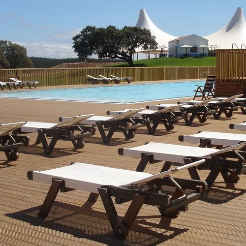 Bain de soleil contemporain - Extruplas - en toile / en plastique recyclé / de terrasse