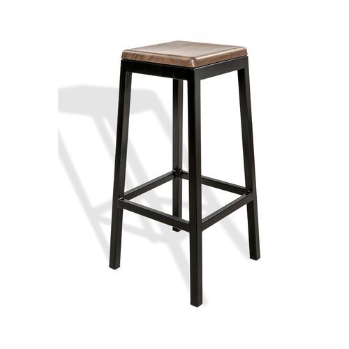 Tabouret de bar contemporain - 8108 - Thöni Josef GmbH - en chêne / en noyer américain / avec piètement en métal