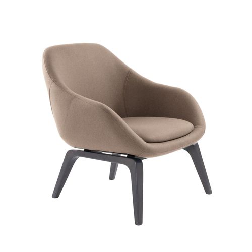 Fauteuil contemporain - 6111 LOG10 - Thöni Josef GmbH - en tissu / en hêtre / marron