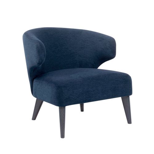 Fauteuil contemporain - 6119 LO - Thöni Josef GmbH - en tissu / en hêtre / bleu