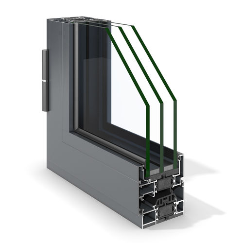 Fenêtre en aluminium - PRACTICABLE STYL-75 - Codeval - battante / à triple vitrage / à coupure thermique