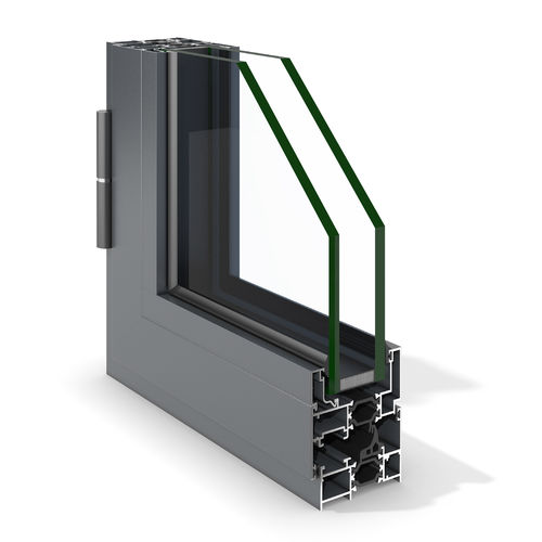Fenêtre en aluminium - STYL-65 - Codeval - battante / à double vitrage / à coupure thermique
