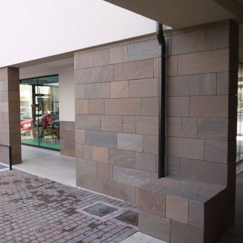 Carrelage en quartzite - BROWN - jaipur pietre - à relief / d'intérieur / d'extérieur