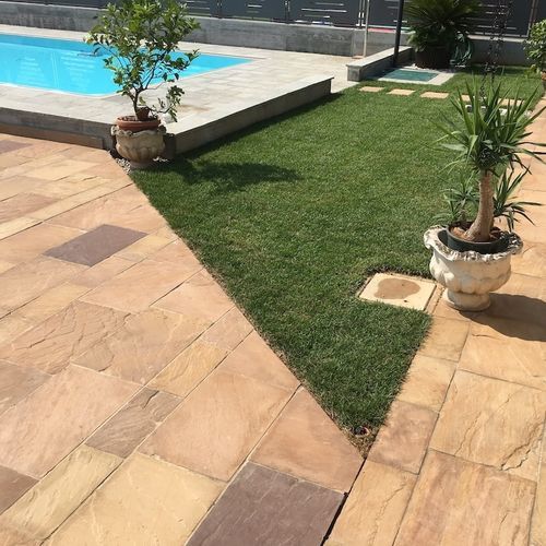 Revêtement de sol en quartzite - LEIRIA ORO - jaipur pietre - d'intérieur / pour extérieur / de terrasse