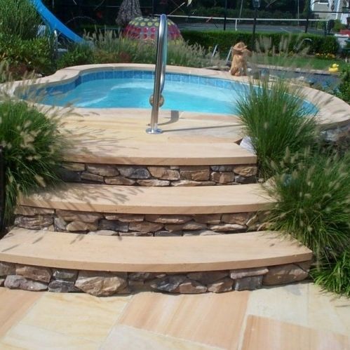 Revêtement de sol en grès - TEAKWOOD - jaipur pietre - pour extérieur / pour marche / pour plage de piscine